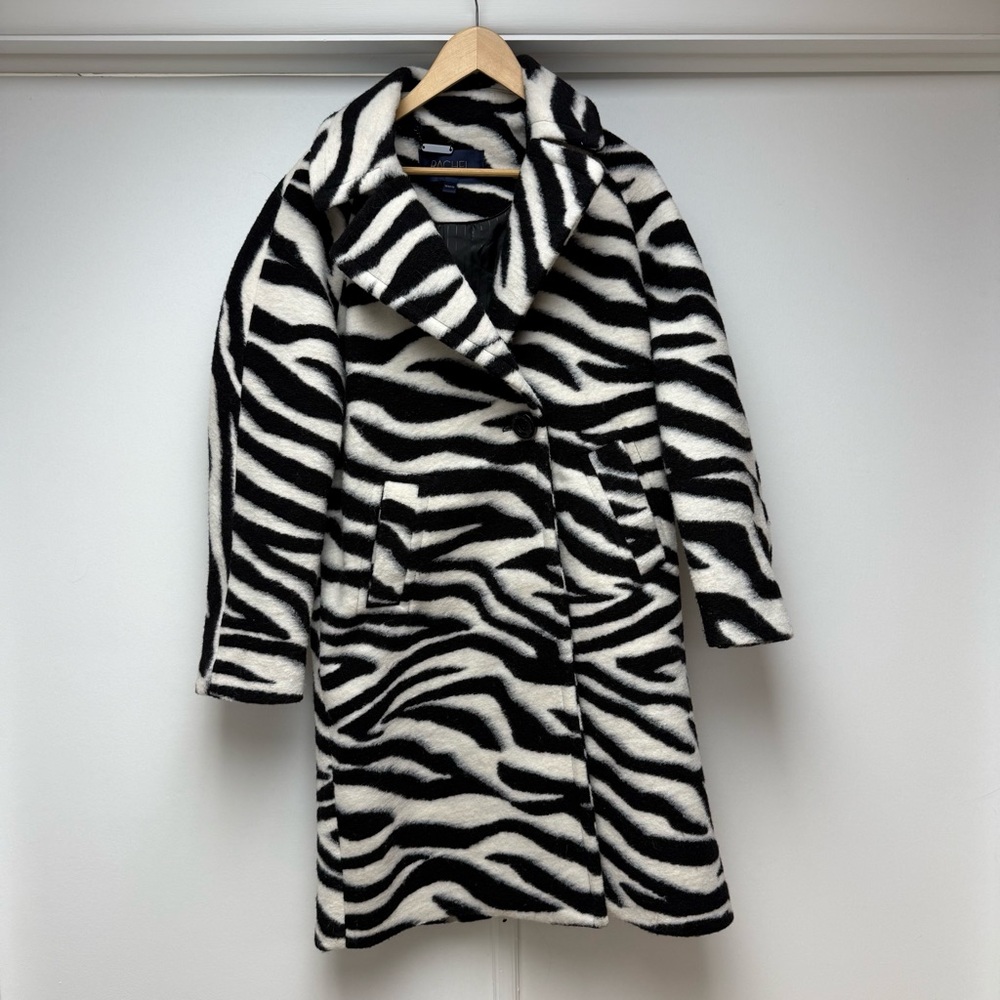 RACHEL Rachel Roy Black and White Zebra Print Jacket Women’s Medium